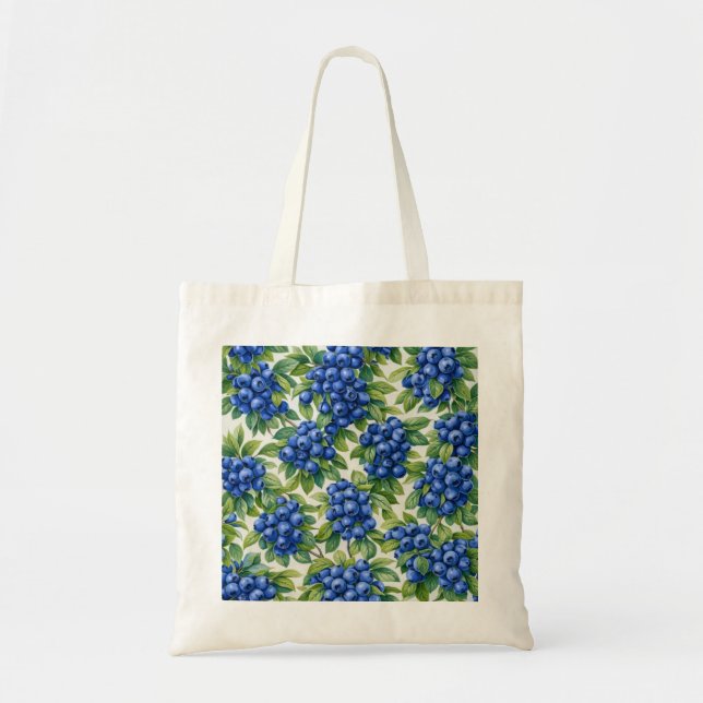 Bolsa Tote Padrão de Mirtilo (Frente)