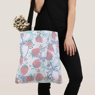 Bolsa Tote ٍ Padrão de Morango
