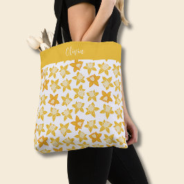 Bolsa Tote padrão de narciso da primavera