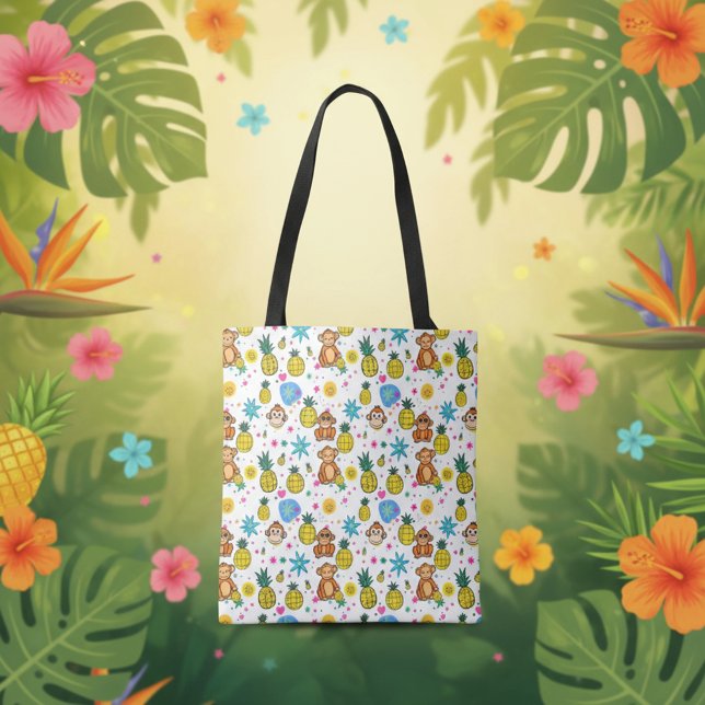 Bolsa Tote Padrão de Negócios de Macaco (Criador carregado)