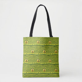 Bolsa Tote Padrão de olhos cobra - Abstrato Verde