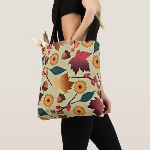 Bolsa Tote Padrão de outono Colorido