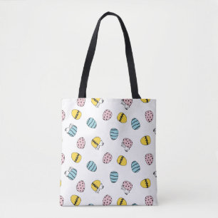 Bolsa Tote Padrão de Ovos de Páscoa de Snoopy