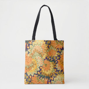 Bolsa Tote Padrão de pano de vindima: textura aproximada.