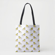 Padrão de pássaro fofo de aves chapim-amarelo