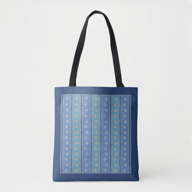 Bolsa Tote Padrão de Pegada de Pata (Frente)