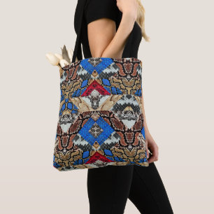 Bolsa Tote Padrão de Pele de Cobra
