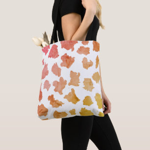 Bolsa Tote Padrão de Pele de Vaca de Aquarela