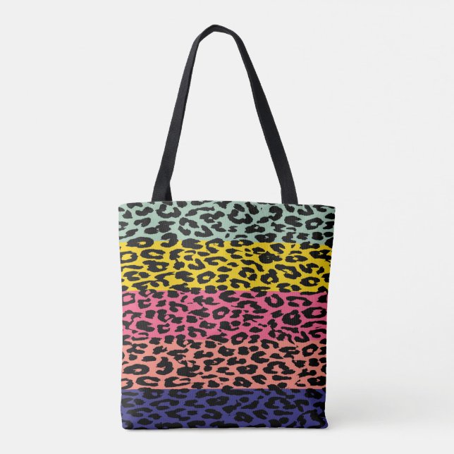 Bolsa Tote Padrão de Pele Leopardo Moderno (Verso)