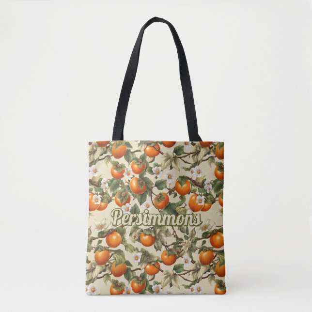 Bolsa Tote Padrão de Persimmons (Frente)