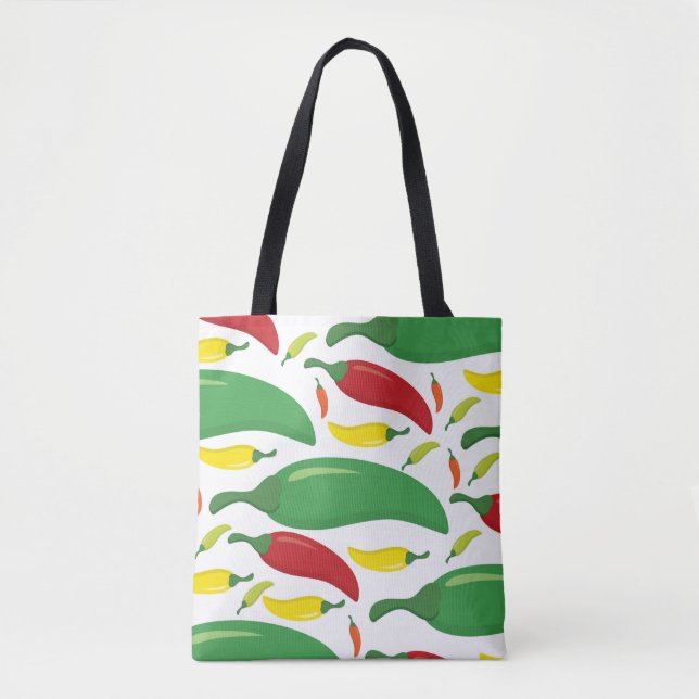 Bolsa Tote Padrão de pimenta (Frente)