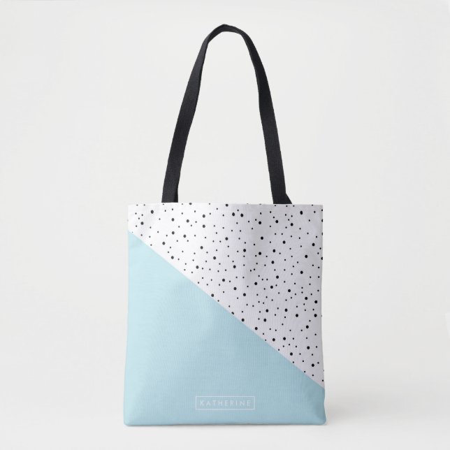 Bolsa Tote Padrão de pontos giros (Frente)