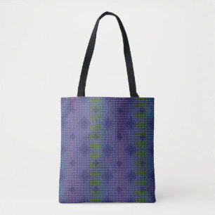 Bolsa Tote Padrão de pontos holográficos iridescentes