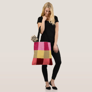 Bolsa Tote Padrão de Pontos Monogramados