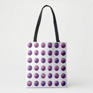 Bolsa Tote Padrão de Pontos Polka Gradiente Roxo Moderno
