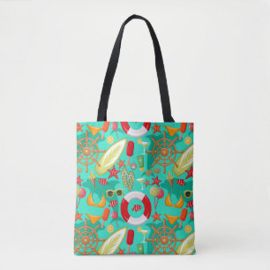 Bolsa Tote padrão de praia de verão de férias