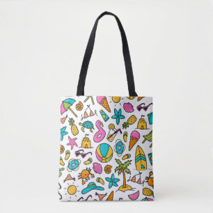 Bolsa Tote padrão de praia de verão de férias para diversão