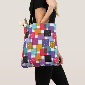 Bolsa Tote Padrão de Quilt Quadrado Louco