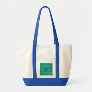 Bolsa Tote Padrão de Raquete de Tênis Retro Verde