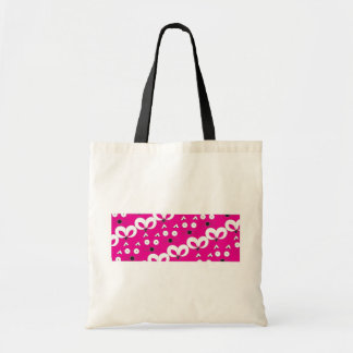 Bolsa Tote Padrão de Rato Gato Rosa Quente