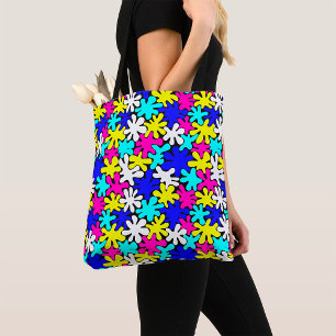 Bolsa Tote Padrão de respingo de tinta retrô brilhante