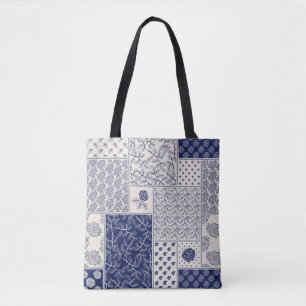 Bolsa Tote padrão de retalhamento delicado e sem costura abs