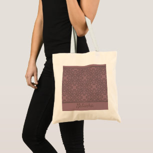 Bolsa Tote Padrão de Rosa de empoeiramento personalizado