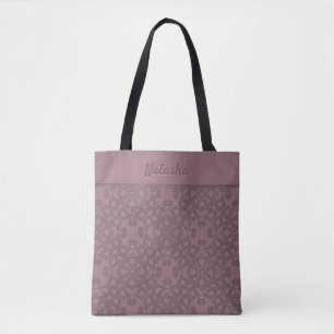Bolsa Tote Padrão de Rosa de empoeiramento personalizado