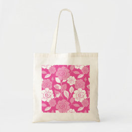 BOLSA TOTE PADRÃO DE ROSA (ROSA)