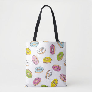 Bolsa Tote Padrão de rosquinha de porta, design sem costura.