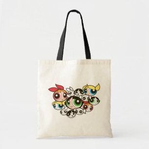 Bolsa Tote Padrão de Rosto das Raparigas Powerpuff
