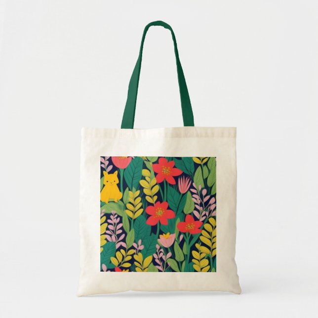 Bolsa Tote Padrão de selva (Frente)