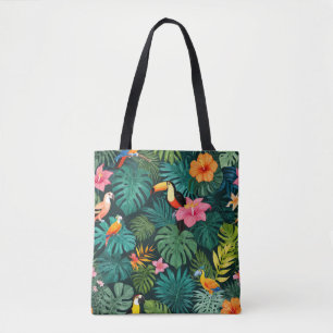Bolsa Tote Padrão de Selva de Paraíso Tropical