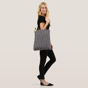 Bolsa Tote padrão de seta boho minimalista azul e amarelo