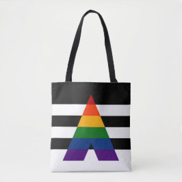 Bolsa Tote Padrão de Sinalizador de Orgulho Ally LGBT de Repe