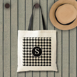 Bolsa Tote Padrão de som preto e branco
