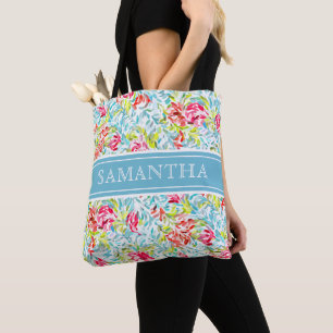 Bolsa Tote Padrão de Splatter de Aquarela Funky Summer