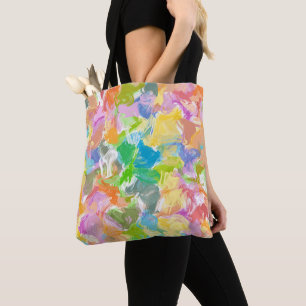 Bolsa Tote Padrão de Splatter de Tinta de Verão Vibrante Colo