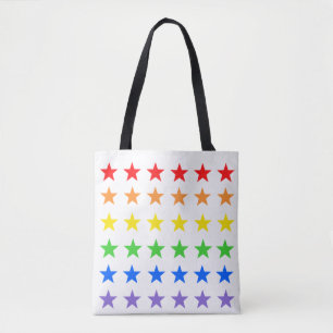 Bolsa Tote Padrão de Starry Colorido Moderno