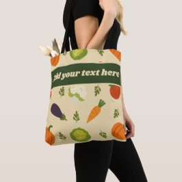 Bolsa Tote Padrão de Sunshine e Veggies do Saco de Veggie Per