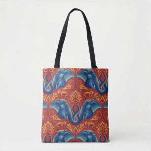Bolsa Tote Padrão De Tapeçaria Safari Vibrante - O Lotus Bran
