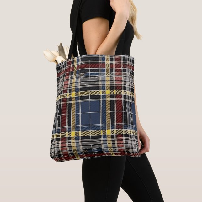 Bolsa Tote Padrão de Tartan escocês (Close Up)