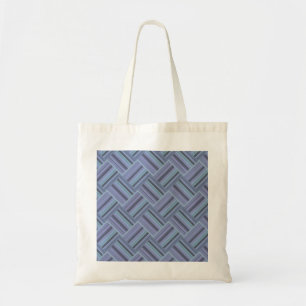Bolsa Tote Padrão de tecelagem diagonal de cinza azul
