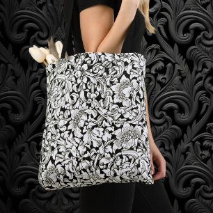 Bolsa Tote Padrão de tecido decorativo vintage William Morris