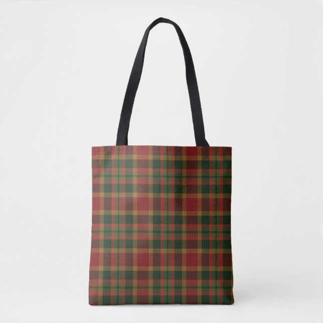 Bolsa Tote Padrão de Tecido Tartan do Black Watch (Frente)