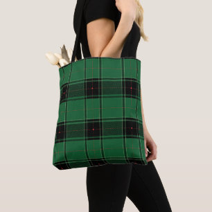 Bolsa Tote Padrão de Tecido Tartan do Black Watch