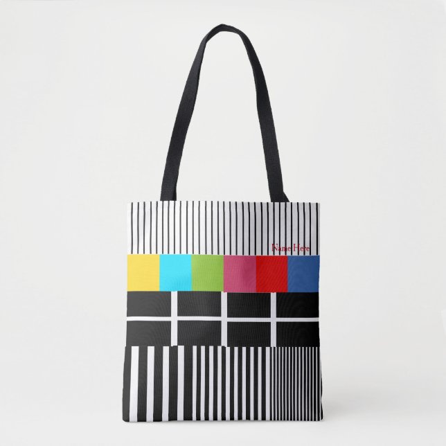 Bolsa Tote Padrão de teste inspirado (Frente)