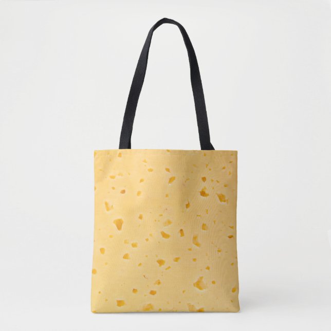 Bolsa Tote Padrão de Textura de Queijo (Frente)