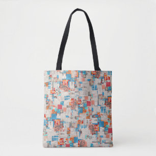 Bolsa Tote Padrão de Textura Digital de Aquarela