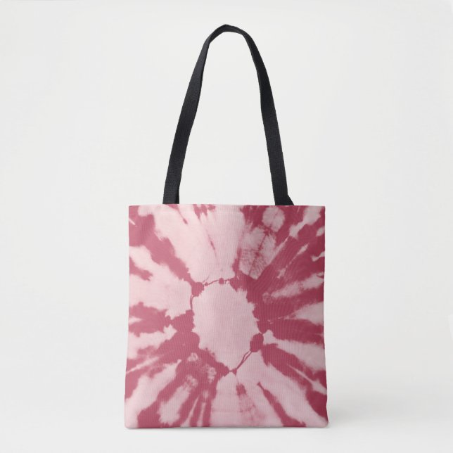 Bolsa Tote Padrão de tingimento de tecido de algodão estampad (Frente)